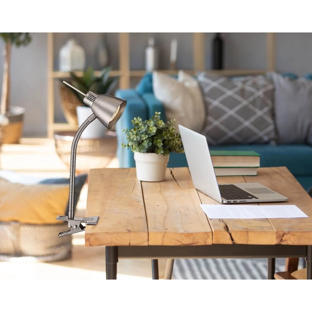 Lampe à pince classique Nuova nickel Globo 9007371343430