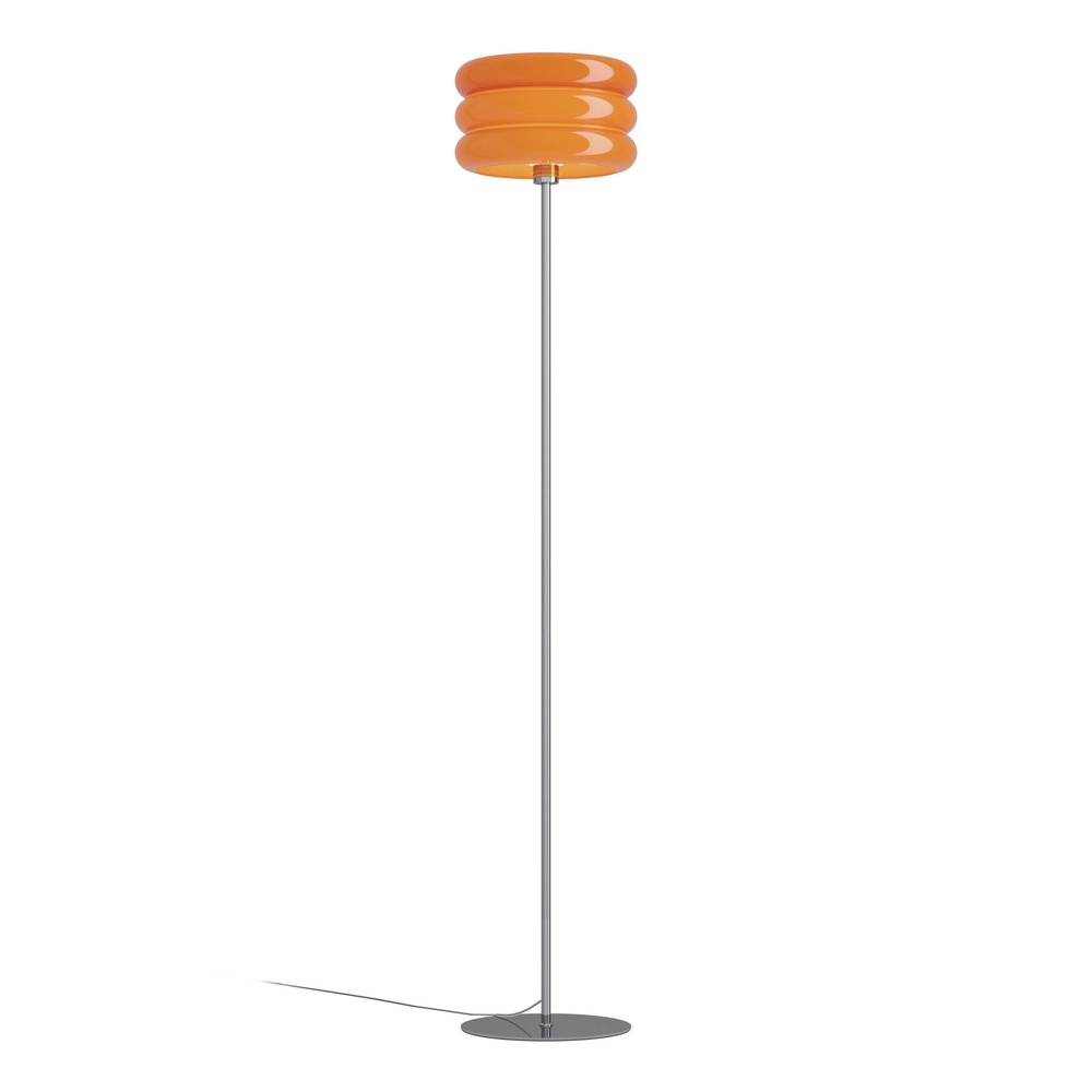 Lampadaire de conception Tortora chrome avec orange Ø 30cm