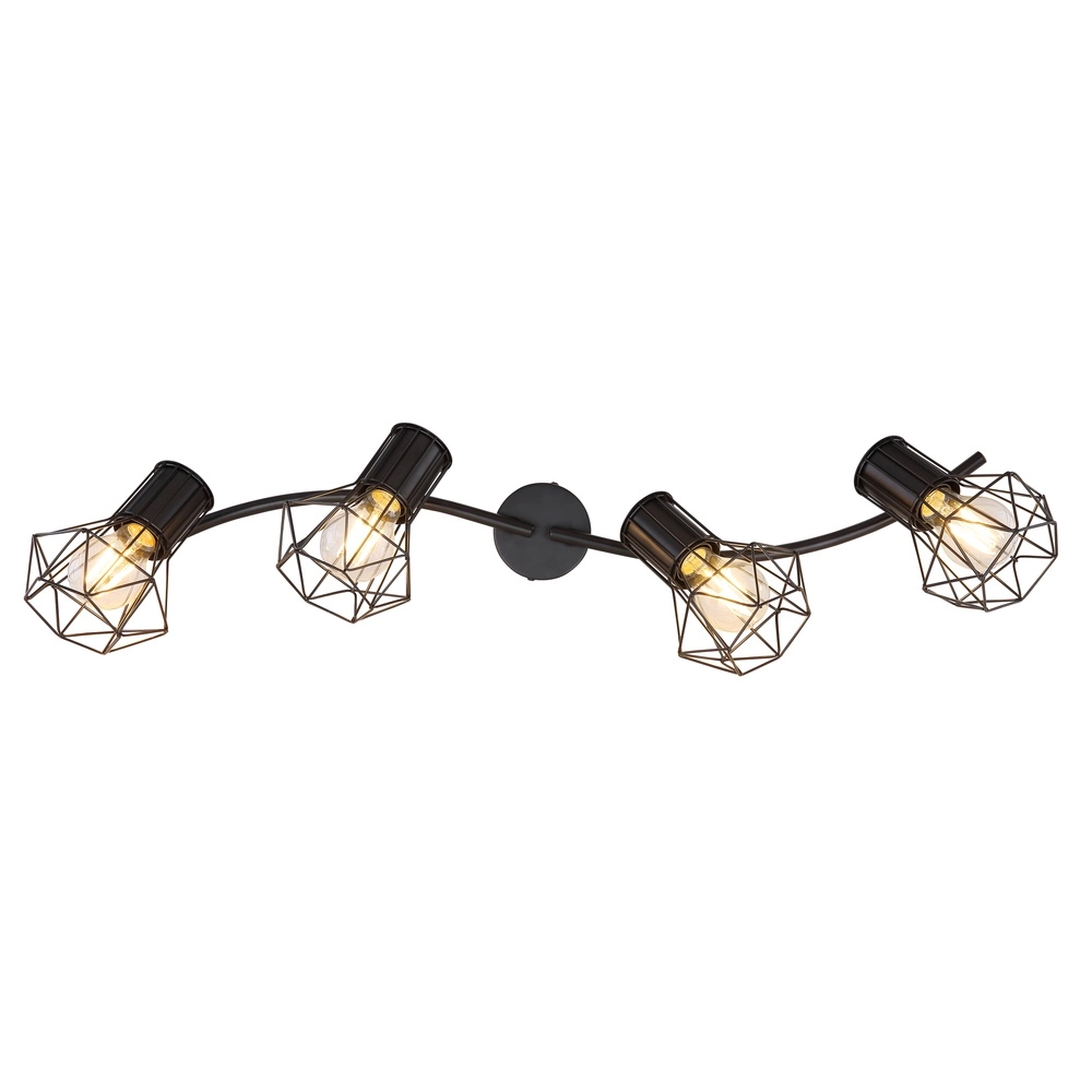 Lampe de plafond Priska Noir à 4 lumières Globo 9007371406173