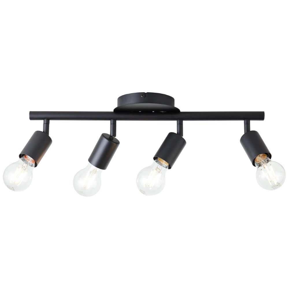 Plafonnier 4 lumières Tiffany noir Brilliant 4004353406485