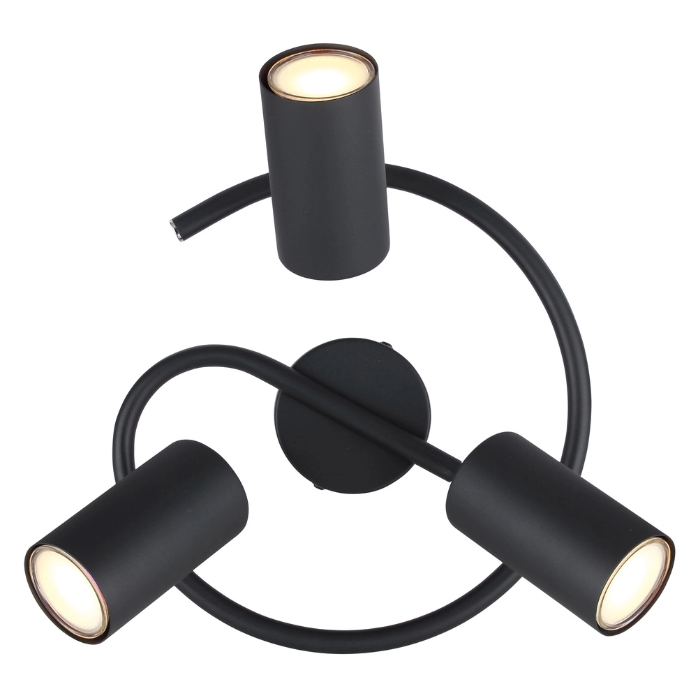 Lampe de plafond à 3 lumières Allvi Noir Globo 9007371448760