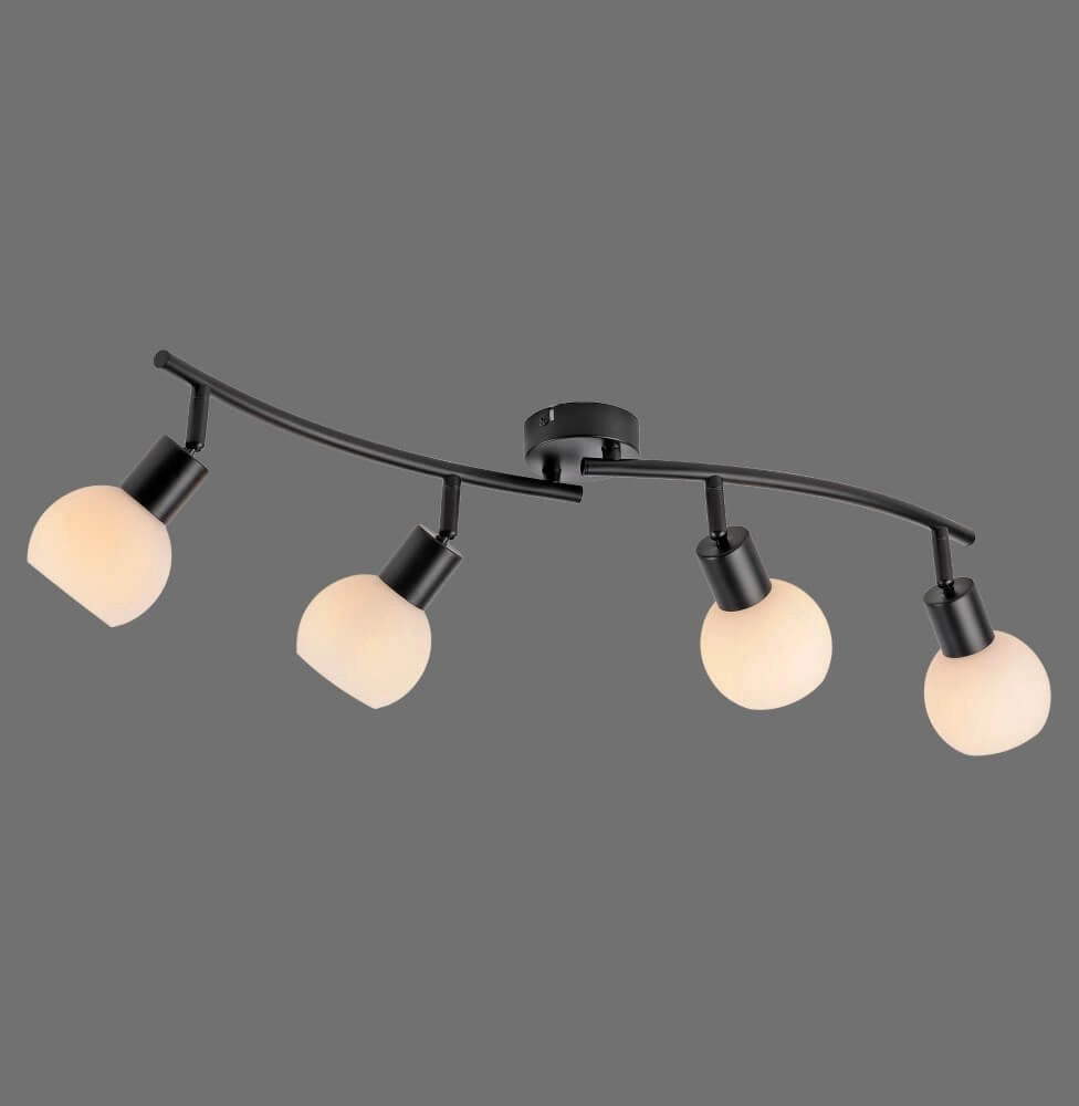 Plafonnier noir Loki 4 lumières Just Light 4043689000790