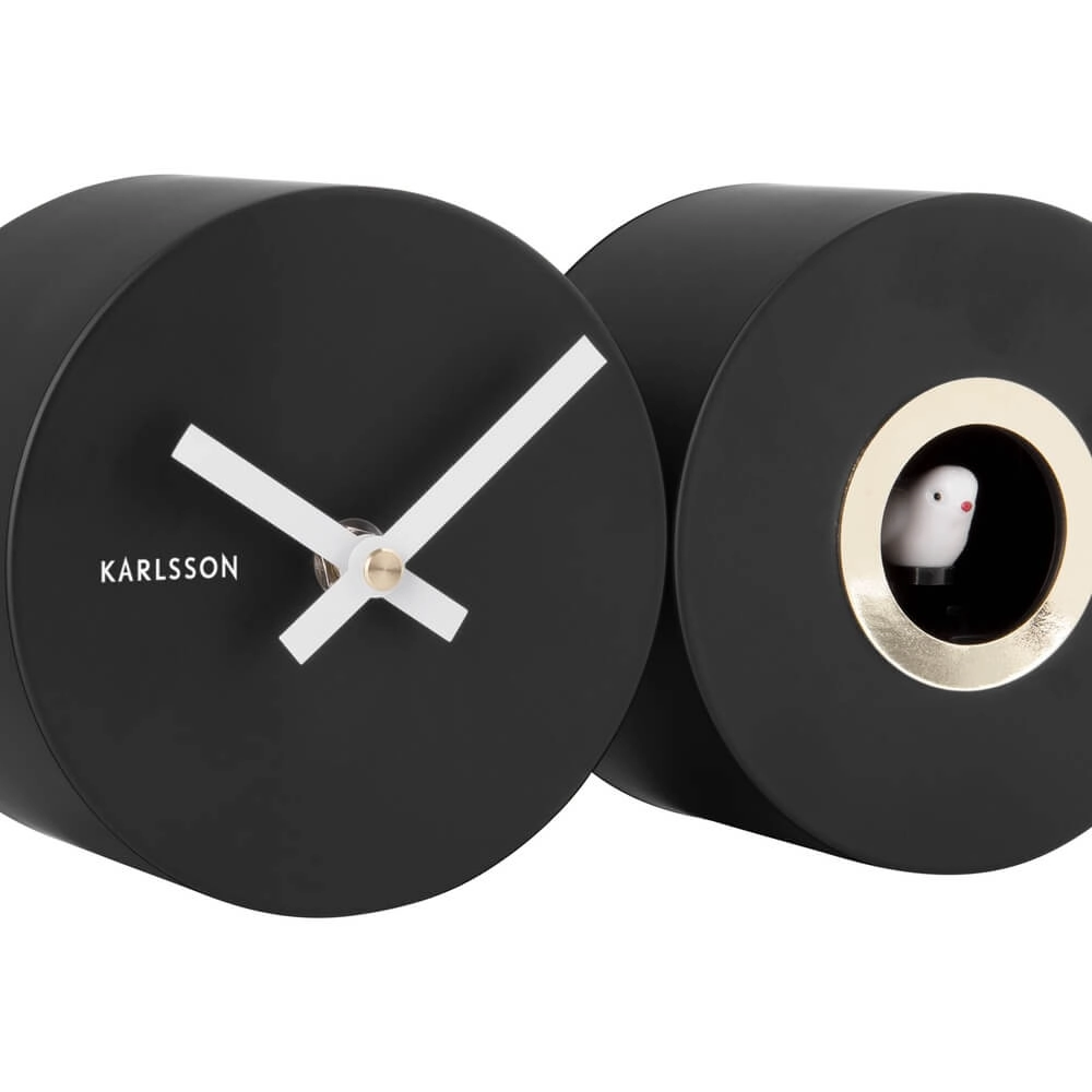 Horloge murale Duo Cuckoo noir Karlsson 8714302697982
