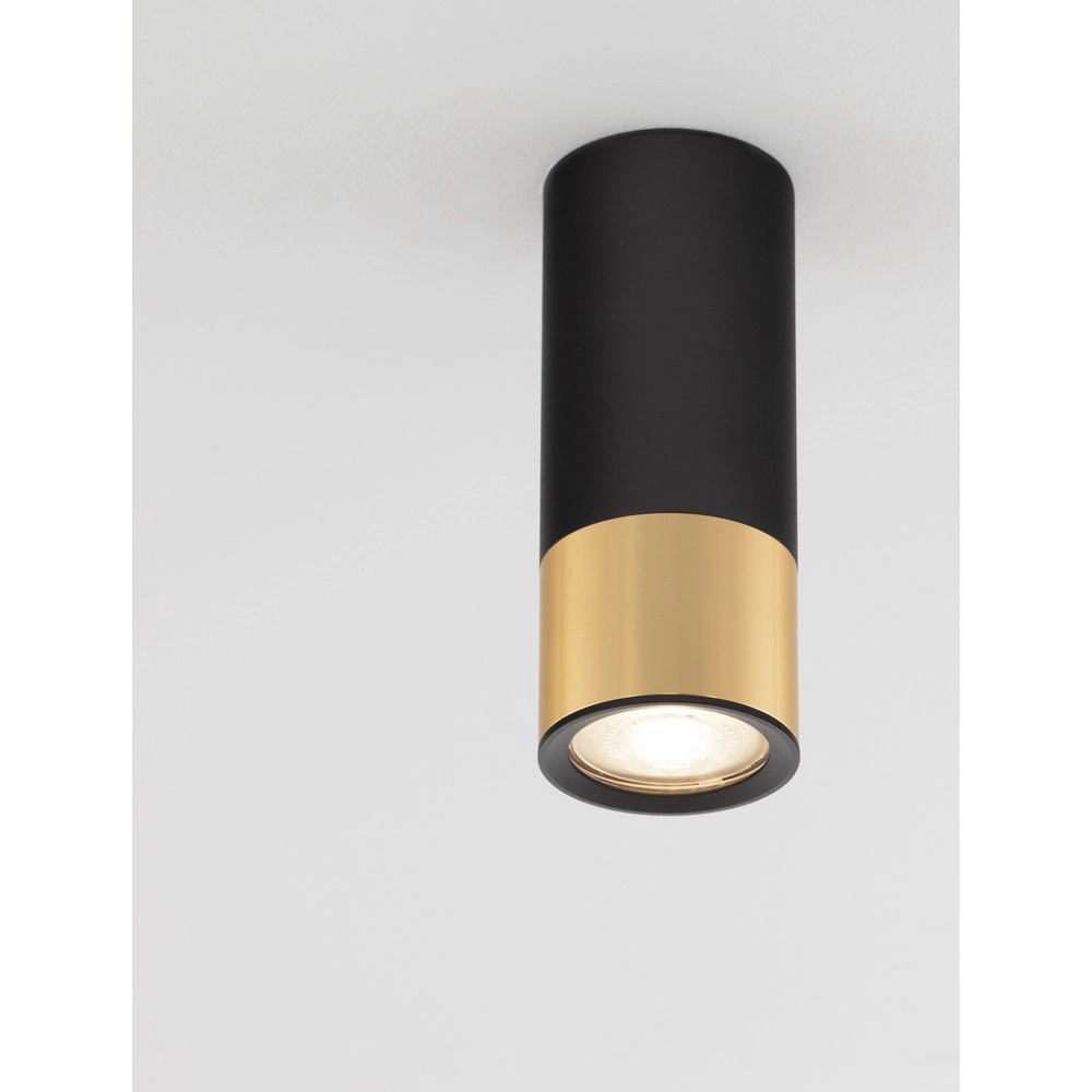 Spot de plafond Picto 15cm noir avec or