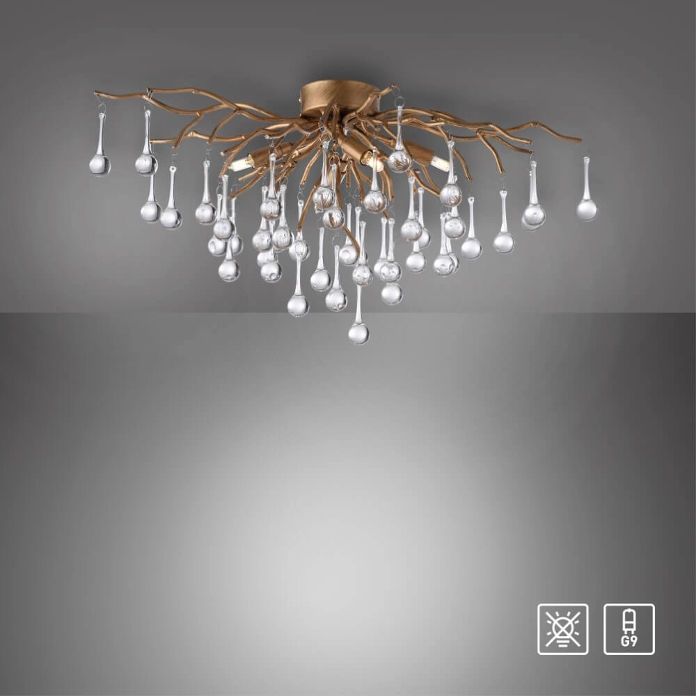 Lustre Icicle laiton 60cm Paul Neuhaus 4012248352069