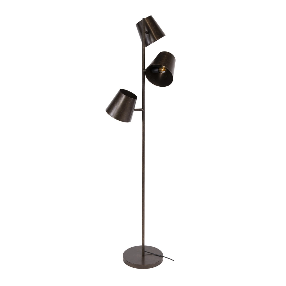 Lampe sur pied rustique Kinetic 167 cm - brun urbain Lyora 8716803513198