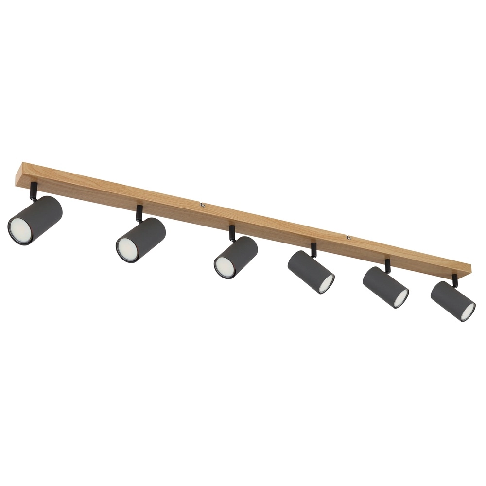 Lampe de plafond à 6 lumières Robby bois Globo 9007371436590