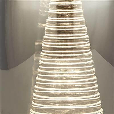 Lampe de table Cyclone chrome avec verre fumé Searchlight 5053423176031