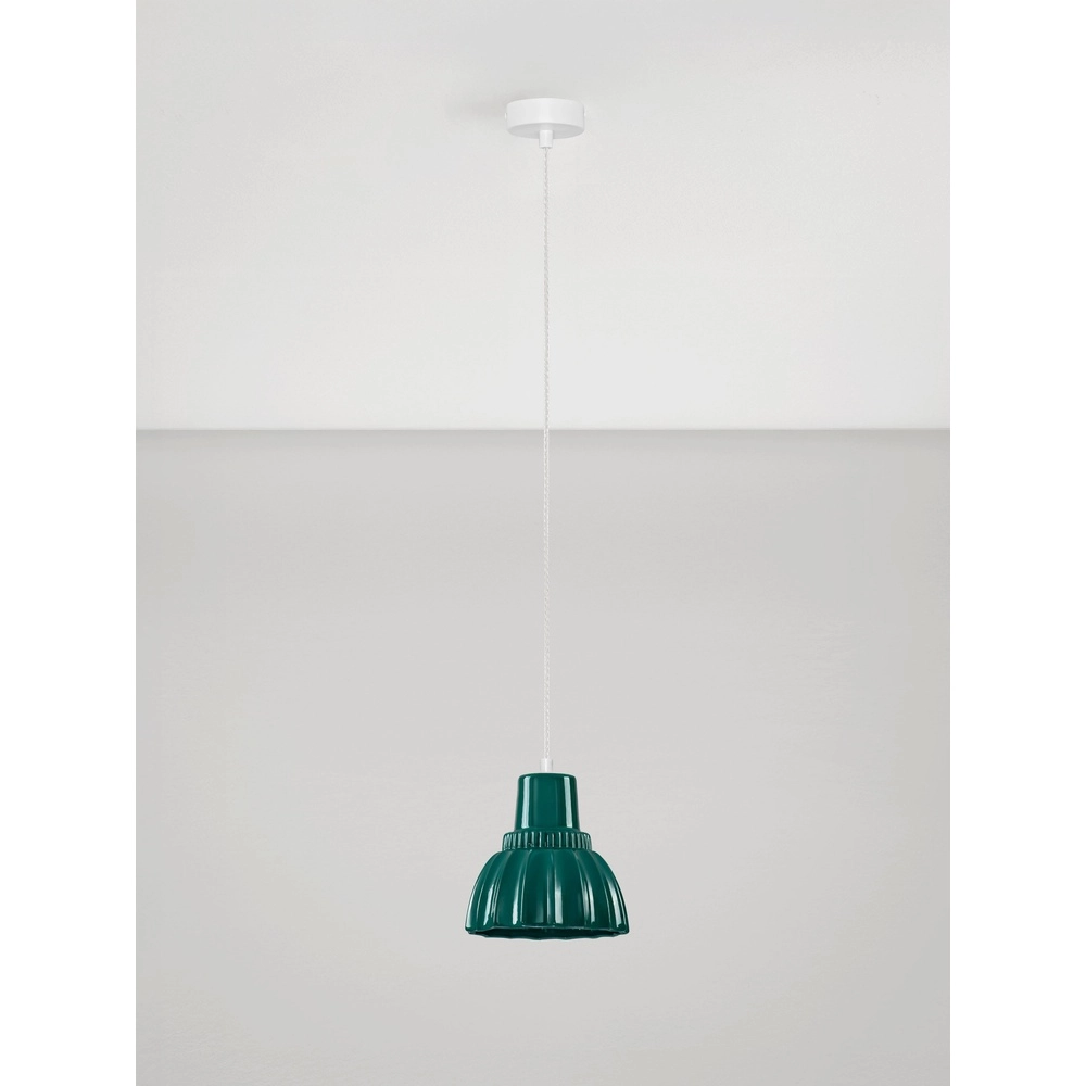 Lampe suspendue Picco blanc avec vert Lyora 5212017495396