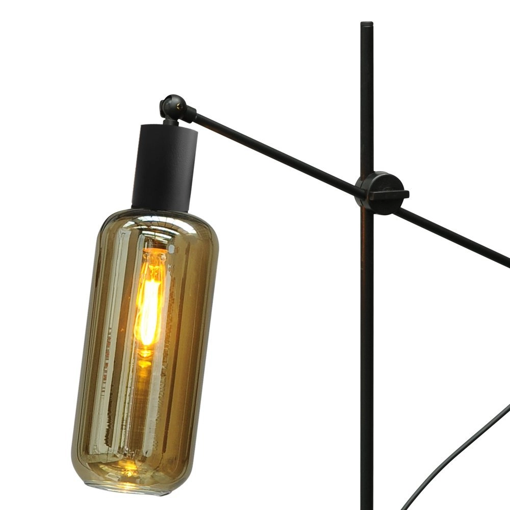 Lampe de table noire Bounty avec verre cylindrique Masterlight 8718121248493