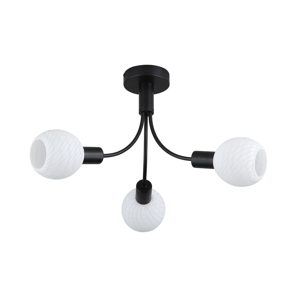 Plafonnier Nova noir 3 lumières Searchlight 5053423301297