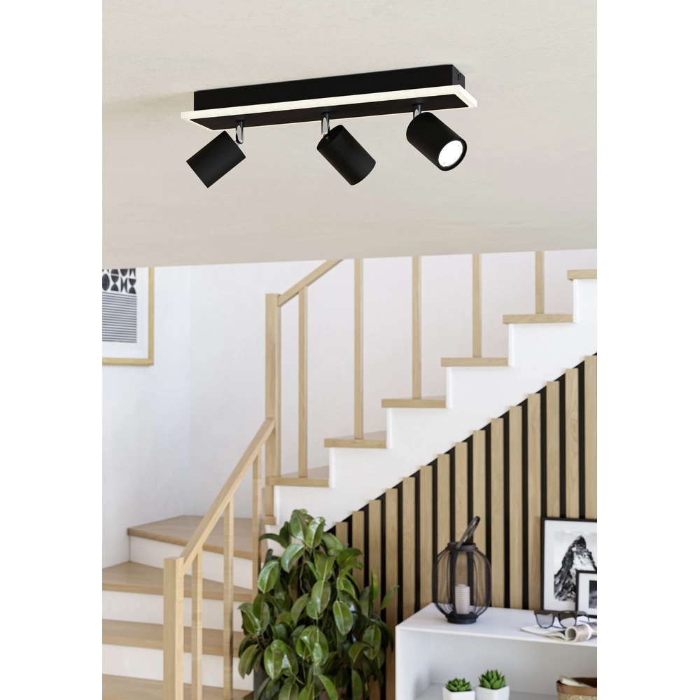 Spot LED au plafond Rimbocchi 1 3L - noir - orientable Eglo 9008606316564