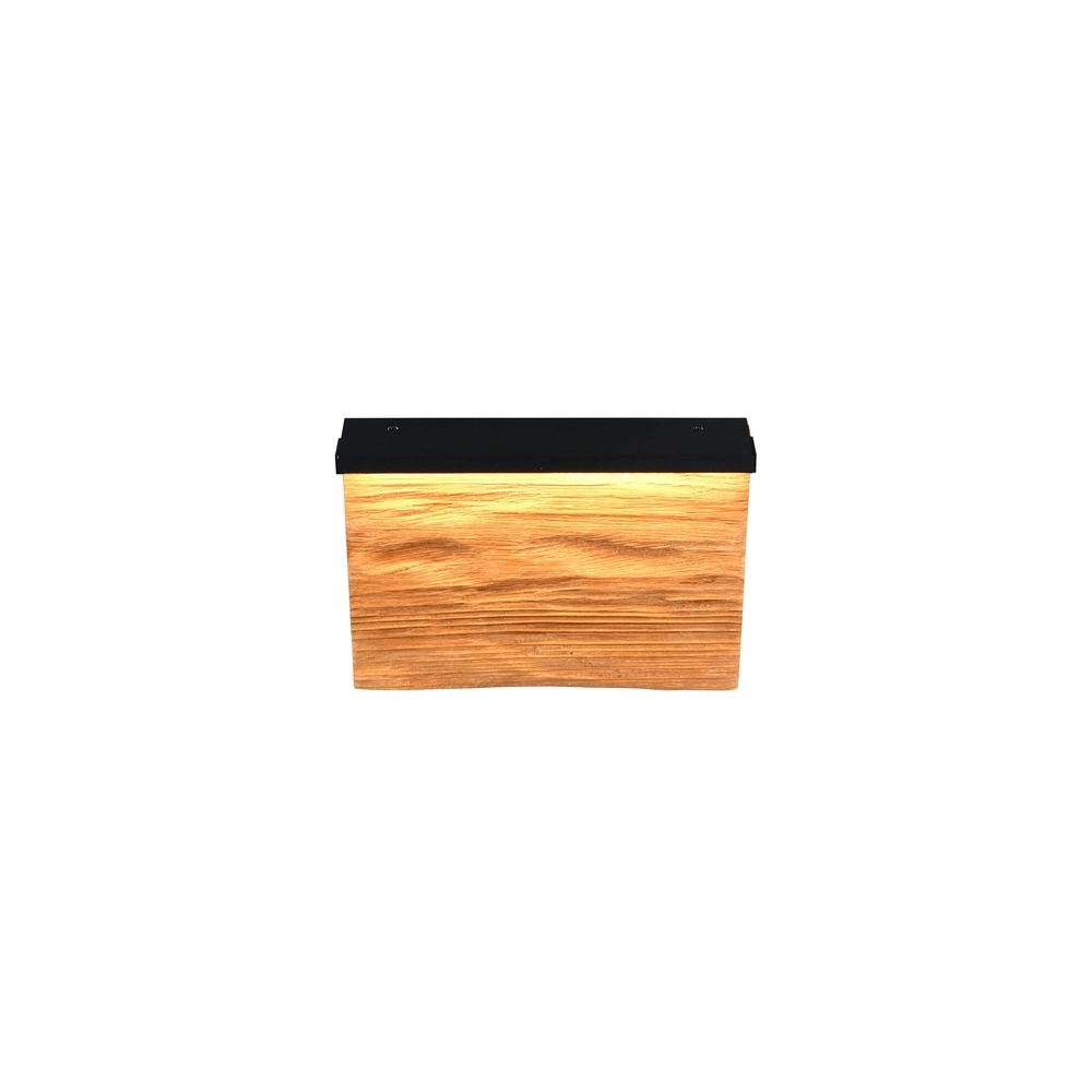 Applique murale design Kalea noir avec bois 20cm Trio 4017807661385