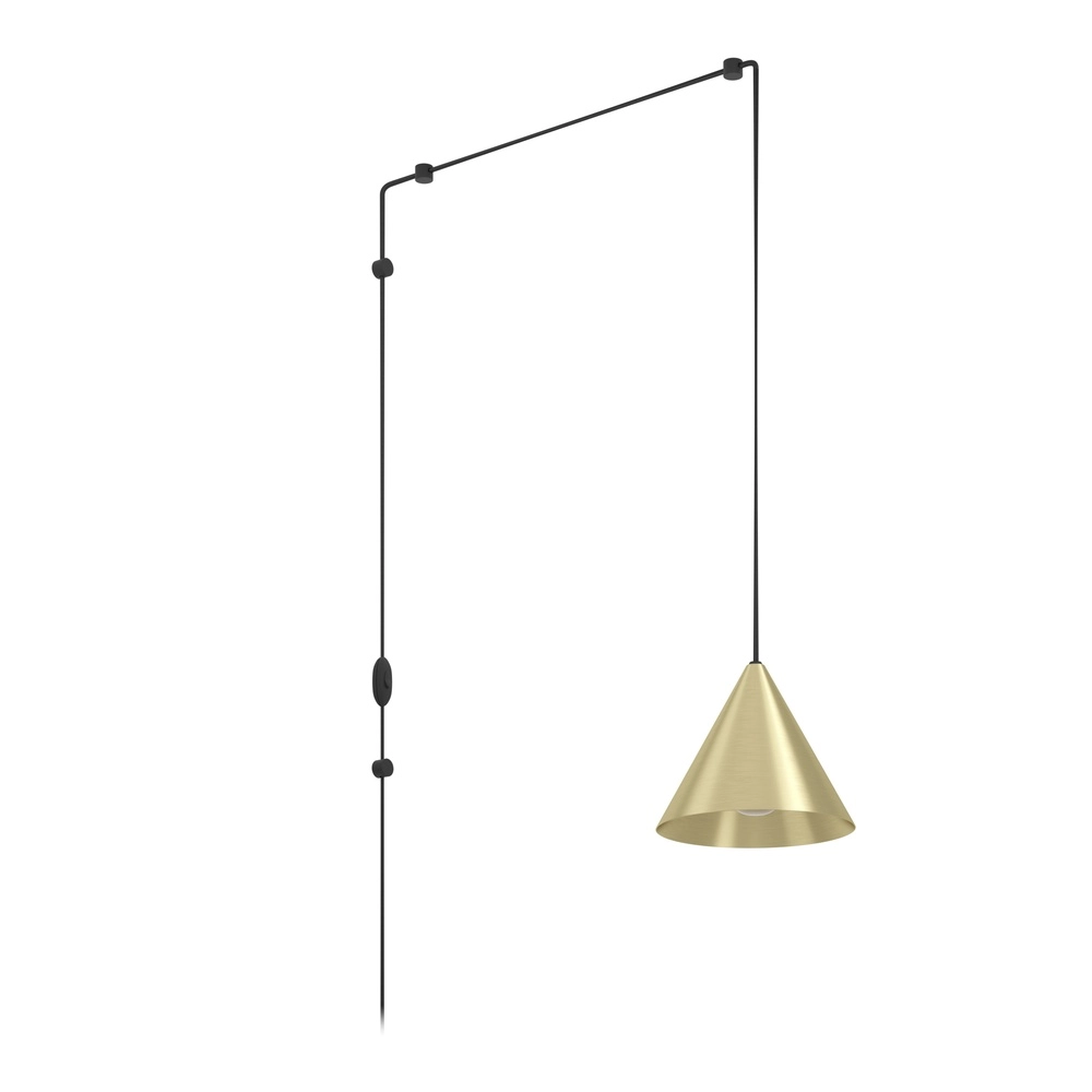 Lampe suspendue flexible Narices Ø 18cm - or - interrupteur