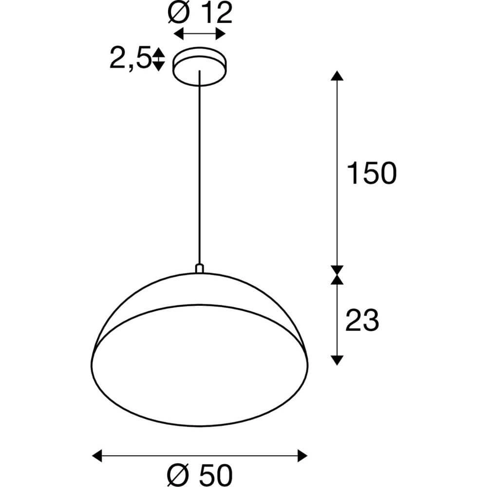 Suspension Forchini 50 noir avec or Ø 50cm SLV 4024163298643