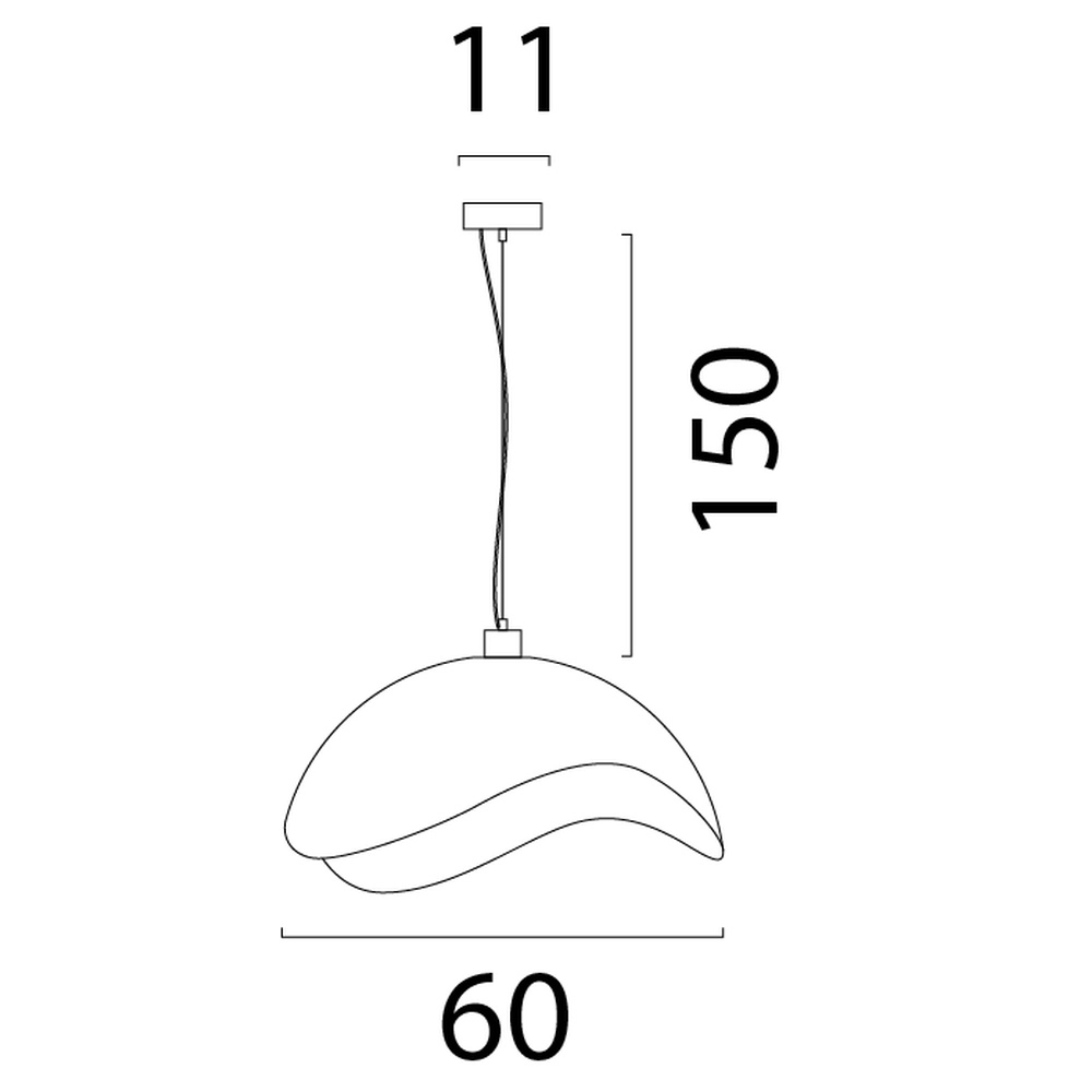 Lampe pendante de conception Volta Ø60cm - ondulé - sable Masterlight 8718121390147