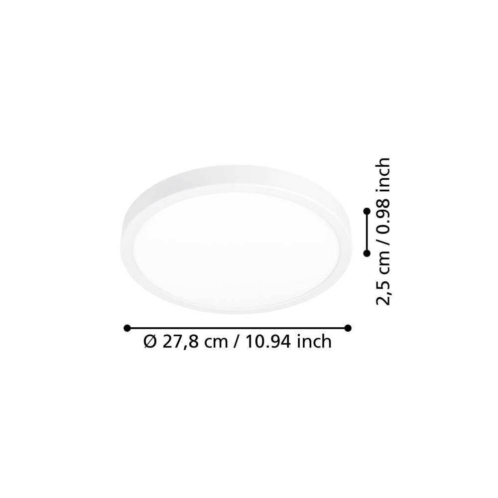 Lumière LED de plafond Fueva 6 rond - blanc - Ø 27,8 cm Eglo 9008606330164