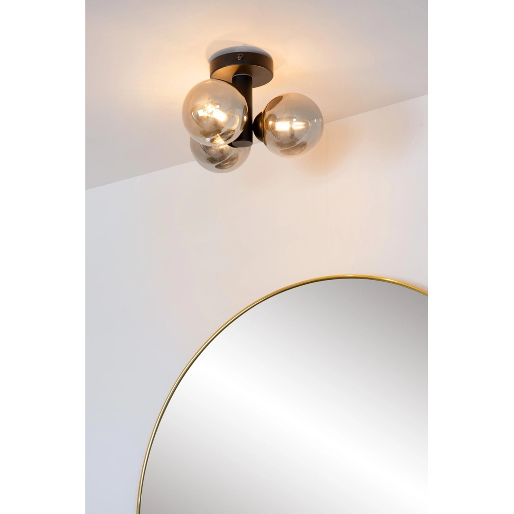 Lampe de plafond Trudy 3 lumières noires Lucide 5411212741028