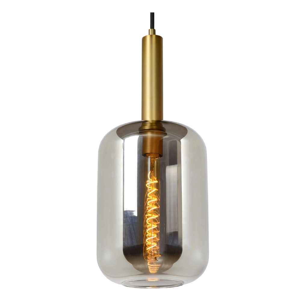 Lampe pendante de conception Joanet Ø 22cm de verre en or et fumée Lucide 5411212451422