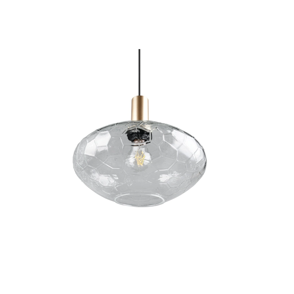 Lampe suspendue Emelie Or avec verre fumé Trio 4017807702538
