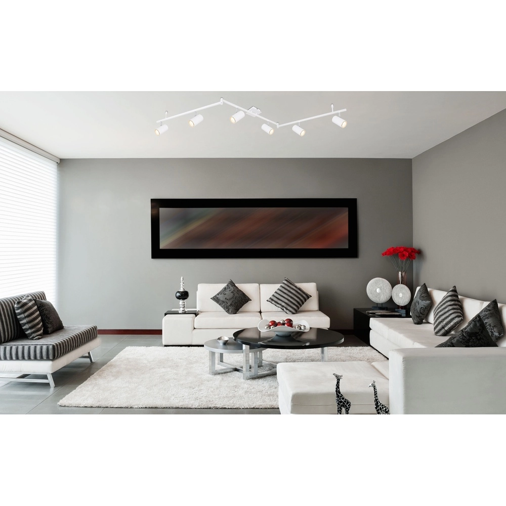 Lampe de plafond Robby Blanc à 6 lumières Globo 9007371419876