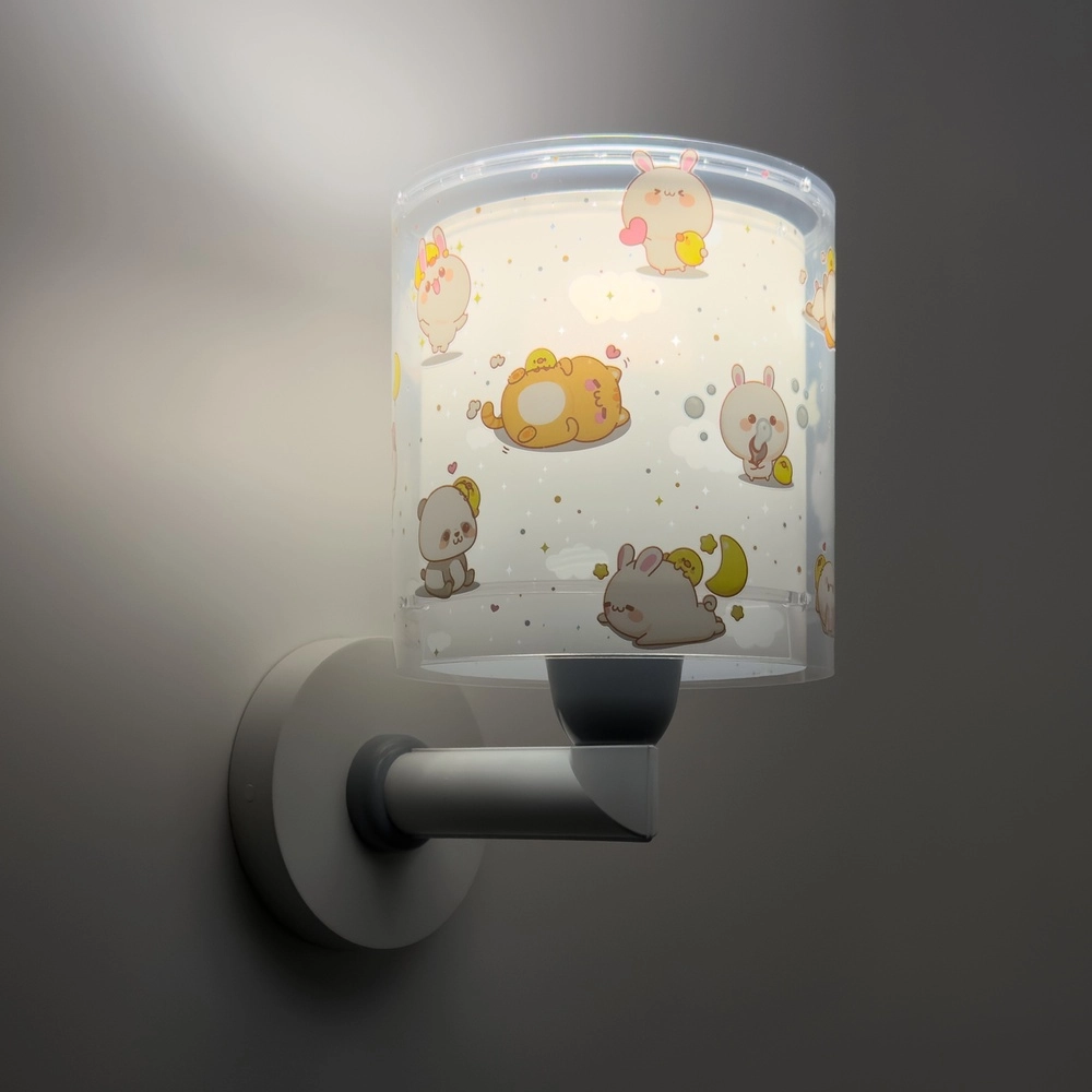 Applique murale enfant Kawaii Friends Gris lueur dans le noir Dalber 8420406417691