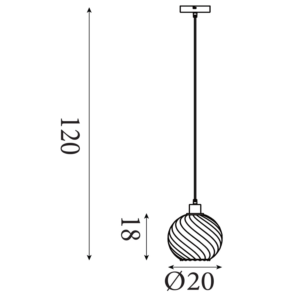 Suspension Radiance Simple, Noir Searchlight 5053423305769
