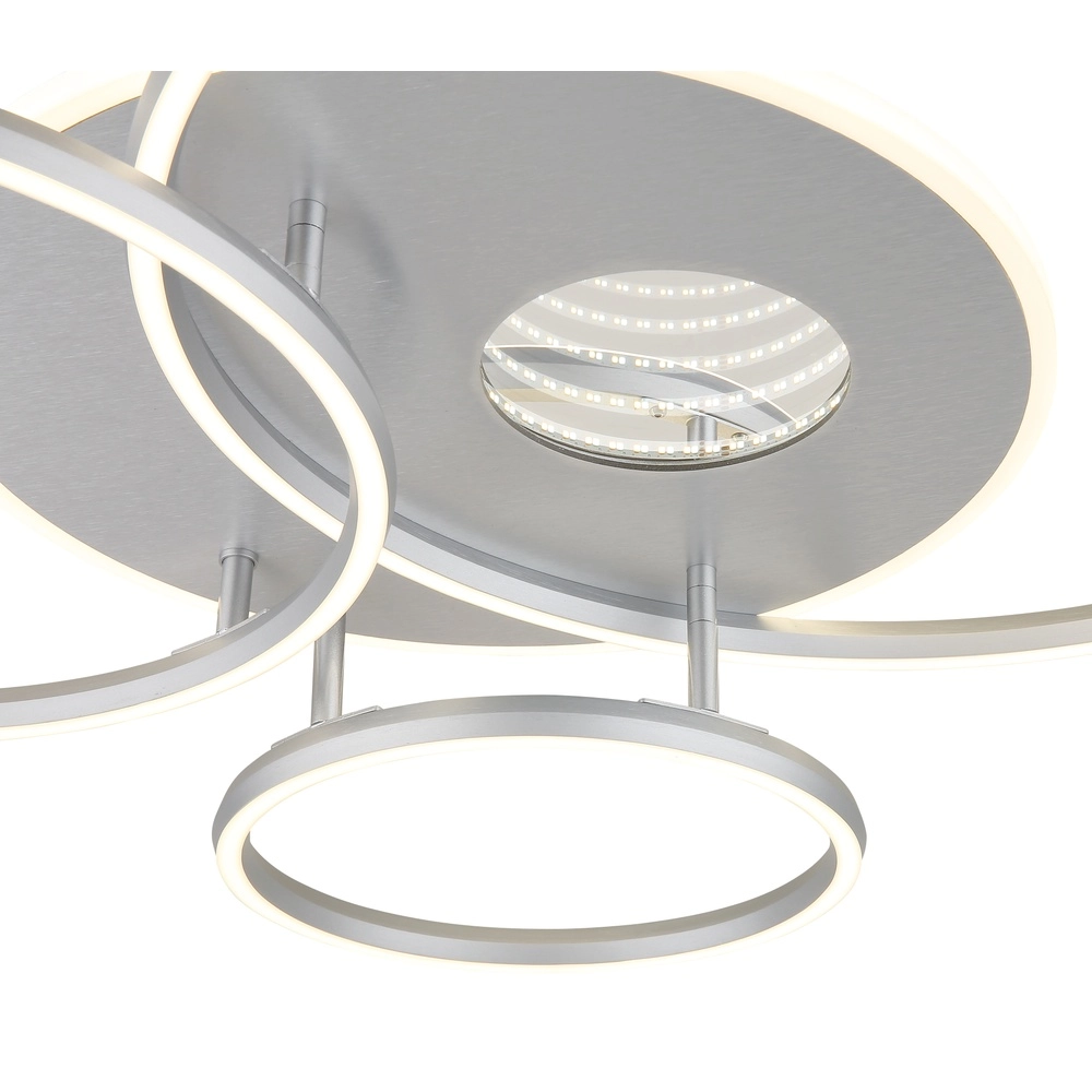 Lampe de plafond moderne Invertina Gris argenté 90 cm Globo 9007371575404