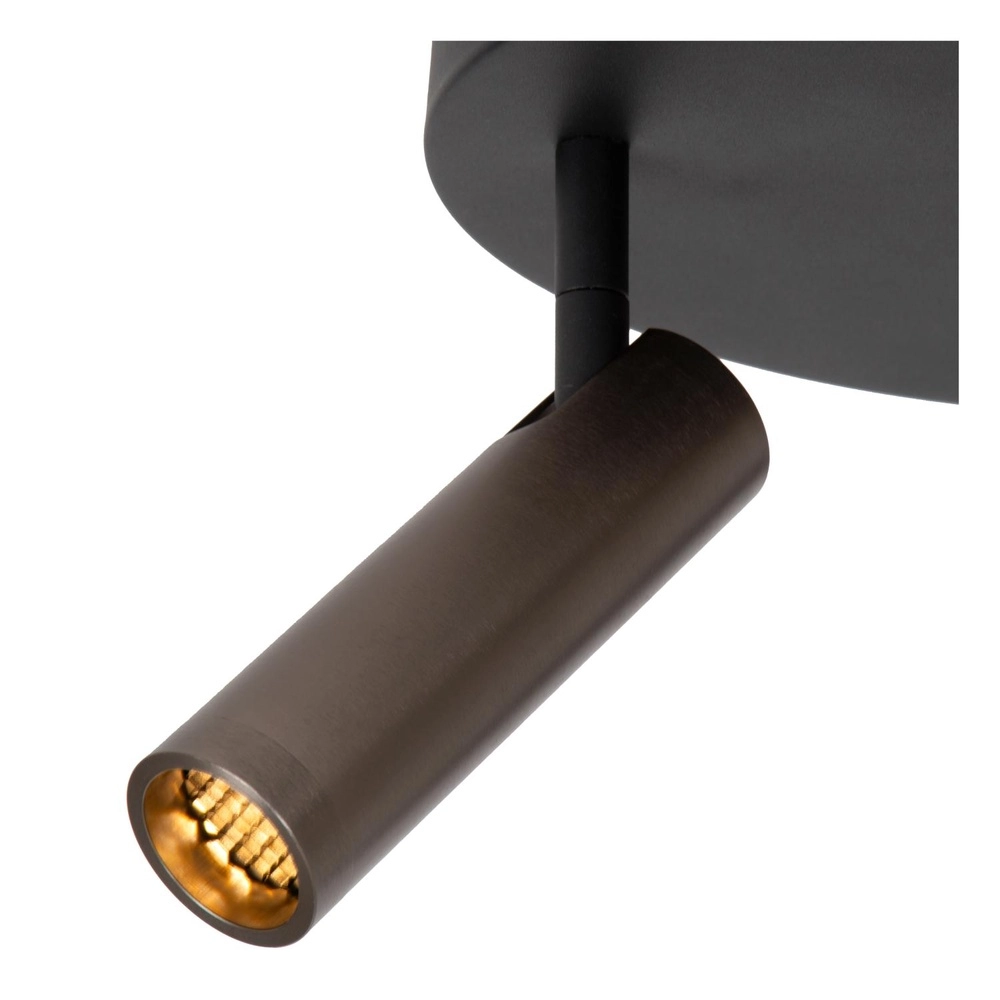 Lampe de plafond élégante Grado Gris métallique 3 clairs Lucide 5411212221735