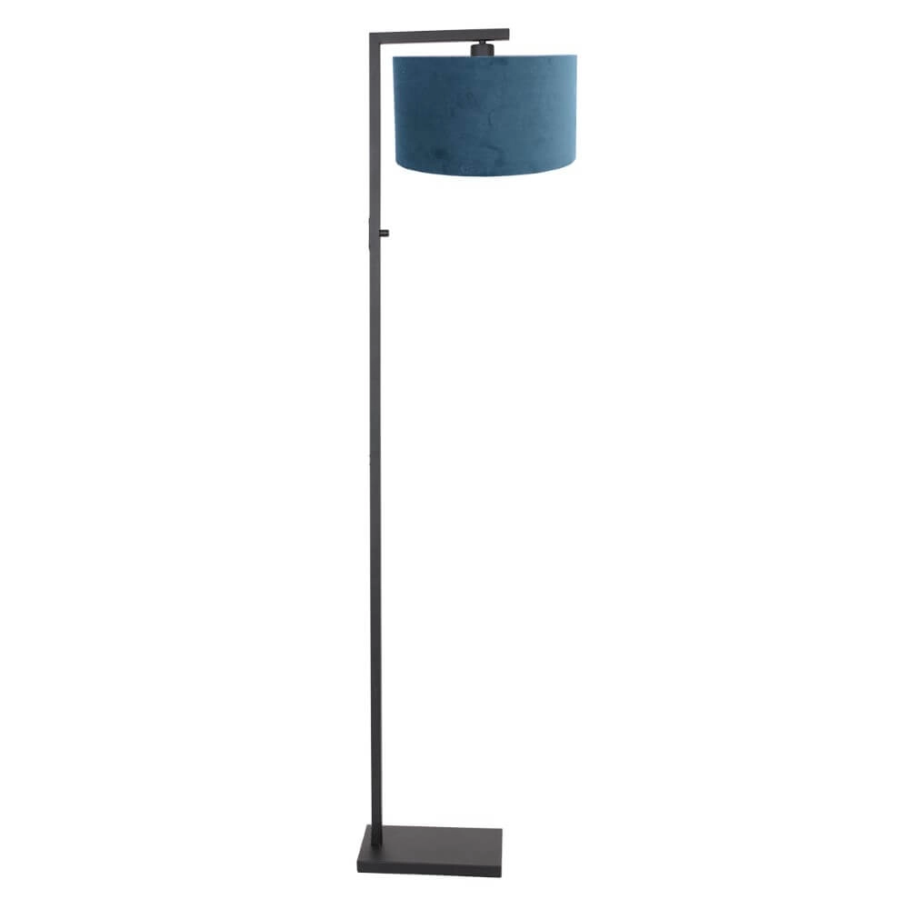 Lampadaire élégant Stanger avec du velours bleu