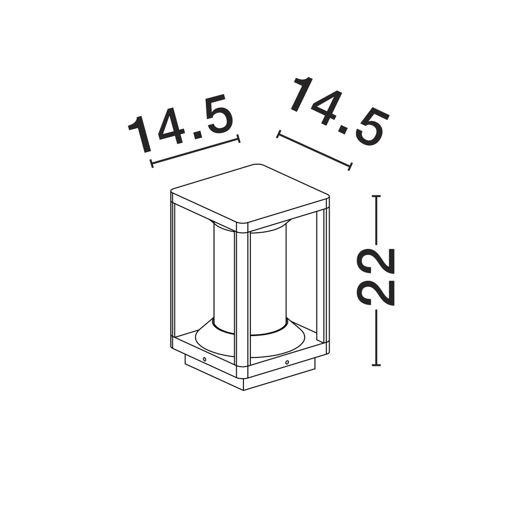 Lampe de jardin Pacific Fond bois 22cm Lyora 5212017449665