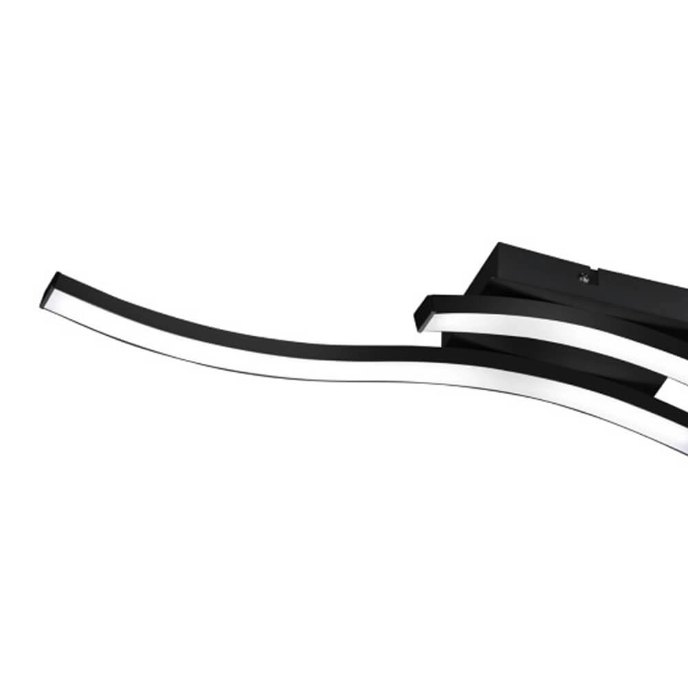 Plafonnier design Route 2 lumières noir Trio 4017807471267