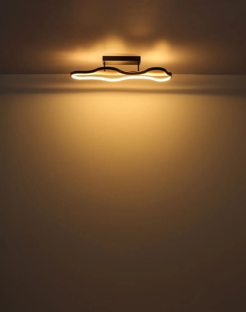 Plafonnier Bezzy design noir avec du bois Globo 9007371457649