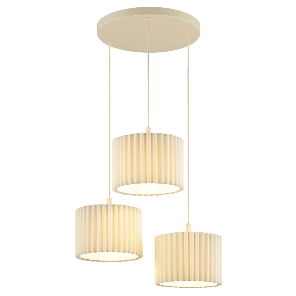 Lampe pendante Japandi Velin Ø 61 cm brun sable
