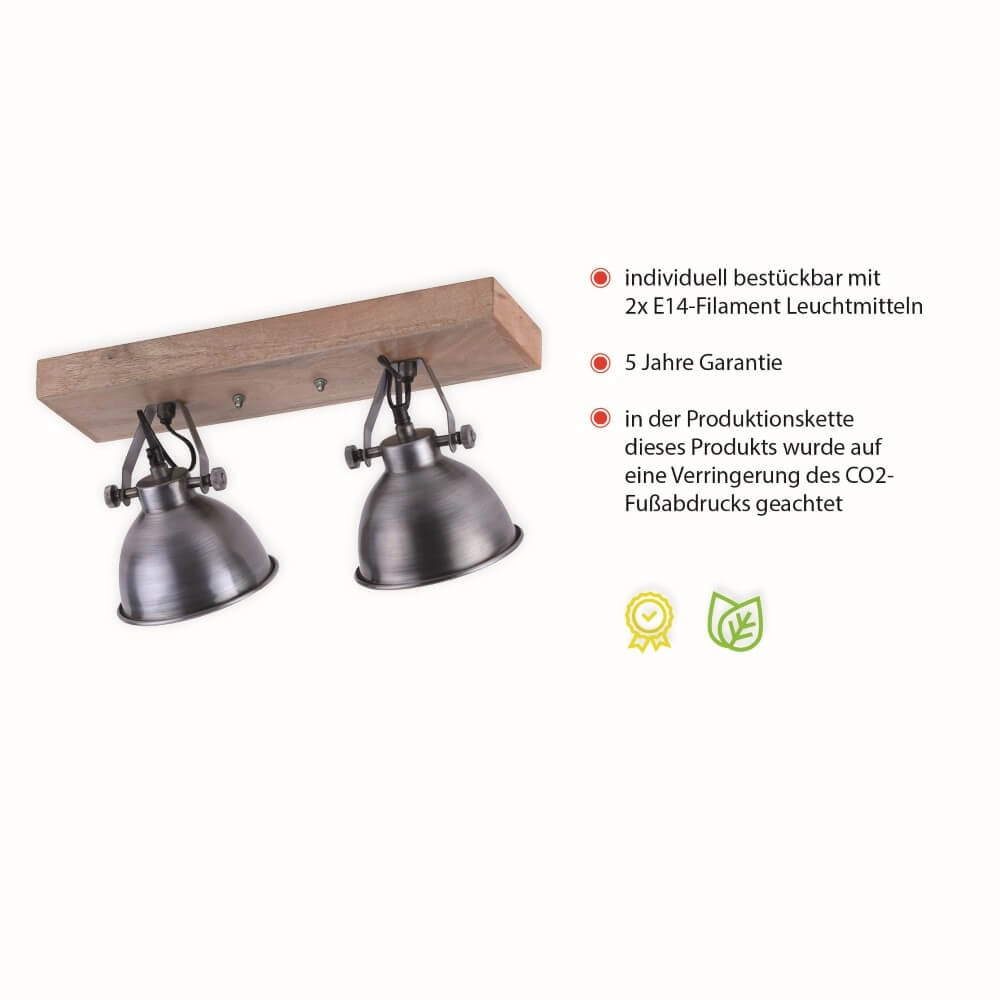 Plafonnier Samia 2 lumières Just Light 4043689957377