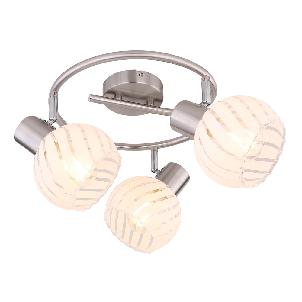 Lampe de plafond Willy 3 lumières en nickel