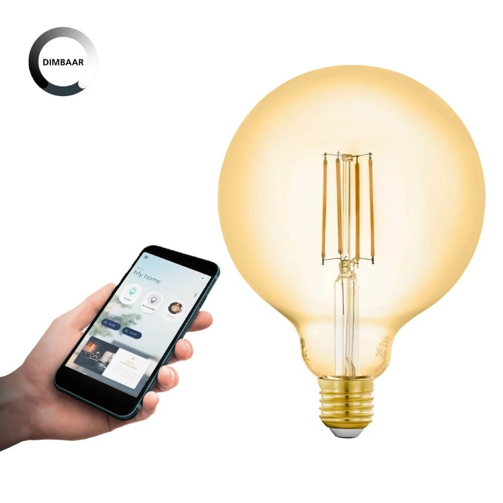 Ampoule de lampe LED Zigbee - E27 - 6 watt - 2200K - G125 Eglo 9002759122256