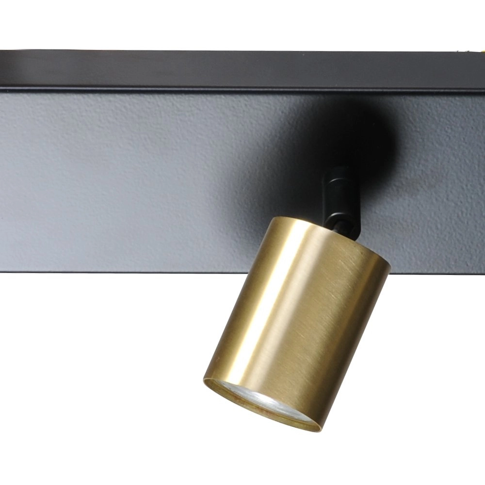 Plafonnier noir Bounce avec 3 points dorés Masterlight 8718121209173