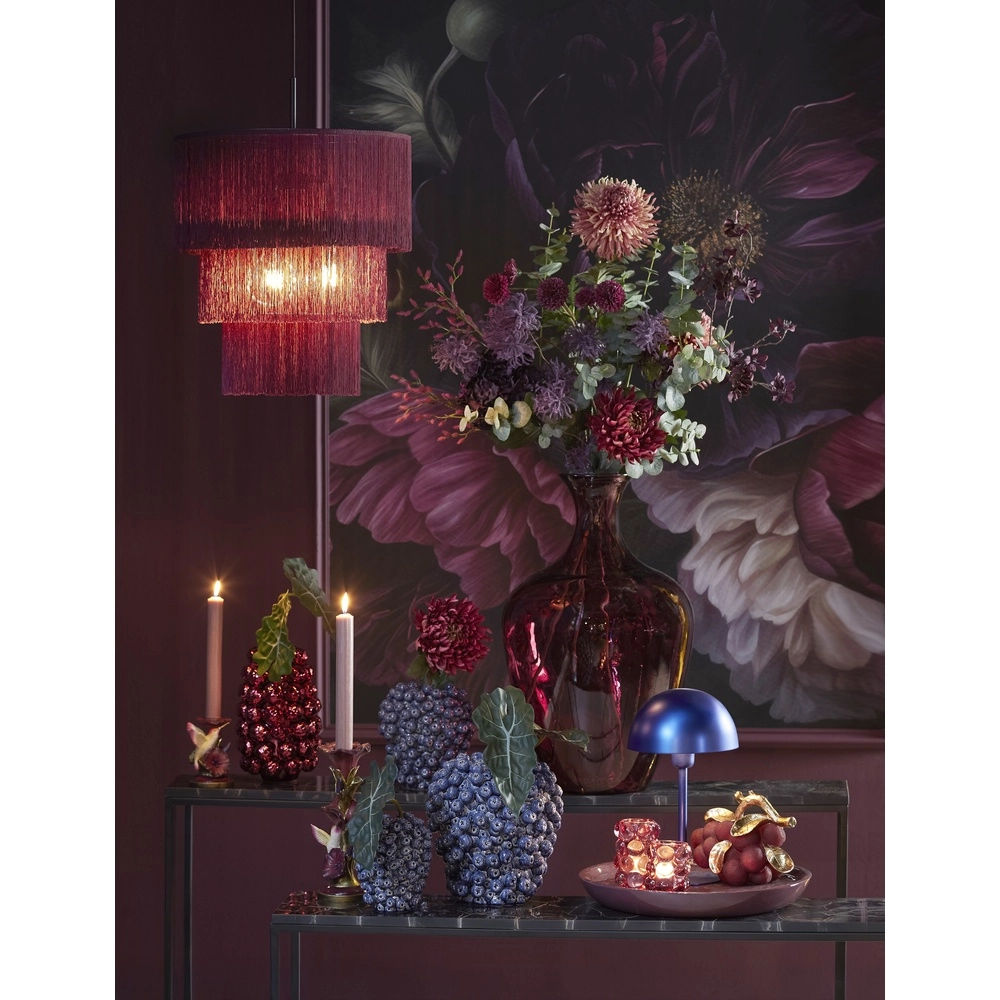 Lampe pendante à corde Malaika Ø 45cm - violet foncé Light & Living 8717807834036