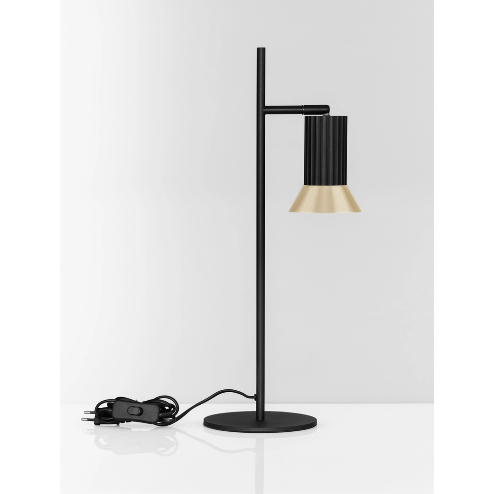 Lampe de table design Luvia noir avec or Lyora 5212017475596