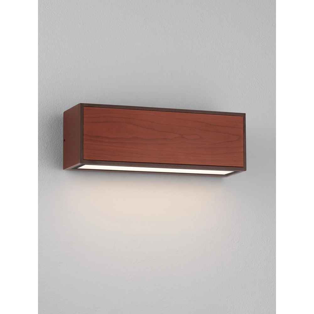Applique solaire Brown Brun rouille avec bois