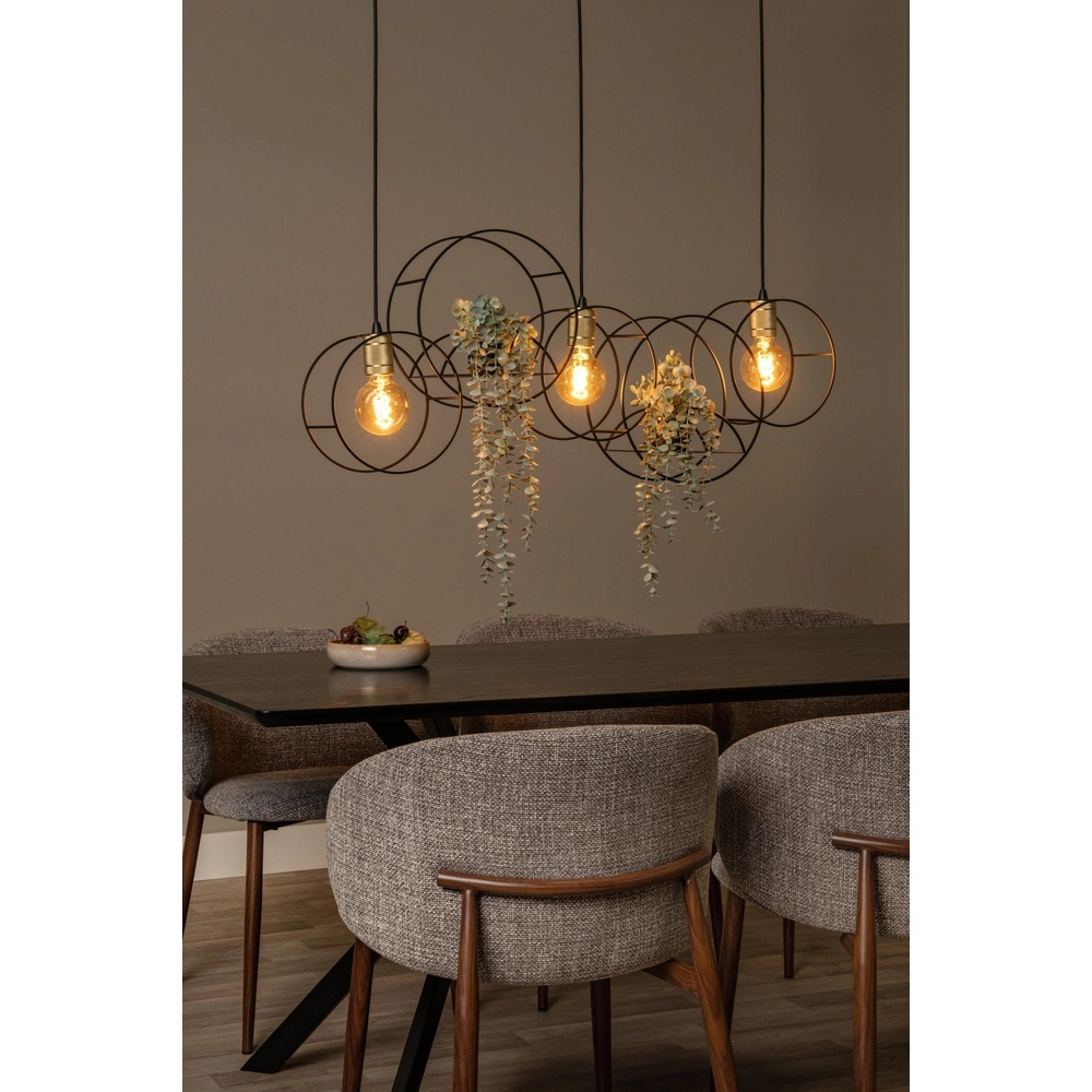 Lampe pendante unique Circle Noir à 3 lumières Lucide 5411212211910