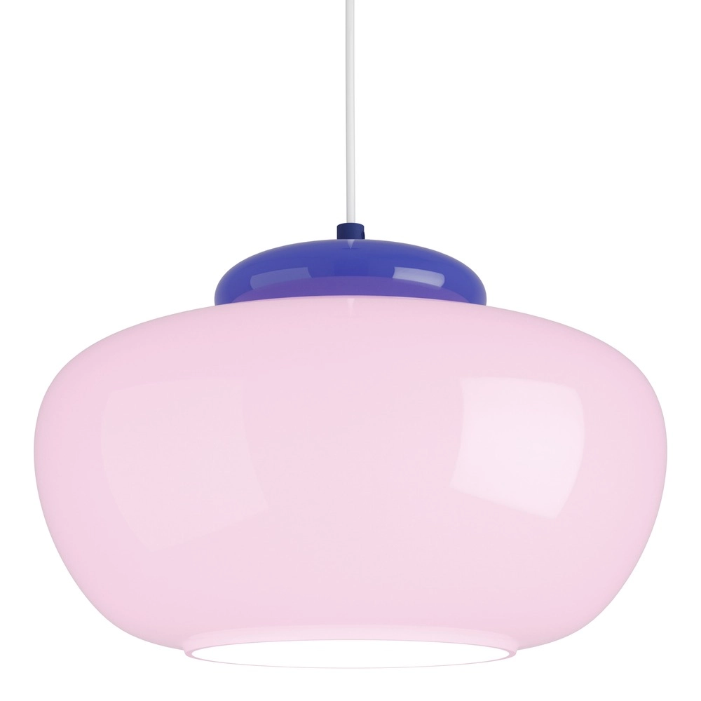 Lampe pendante de conception Berardelli rose avec bleu Ø 30cm