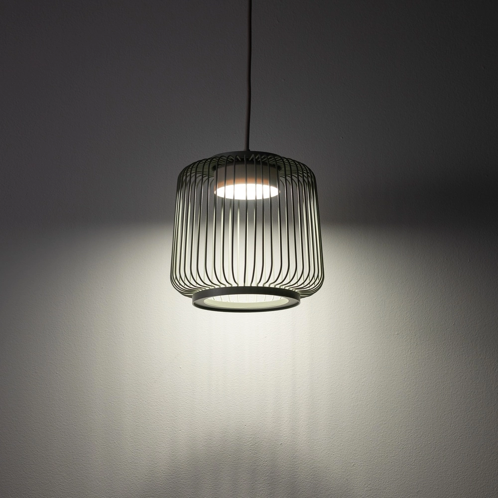 Lampe cage Kenai vert sauge Ø 18cm Lyora 5903139122214