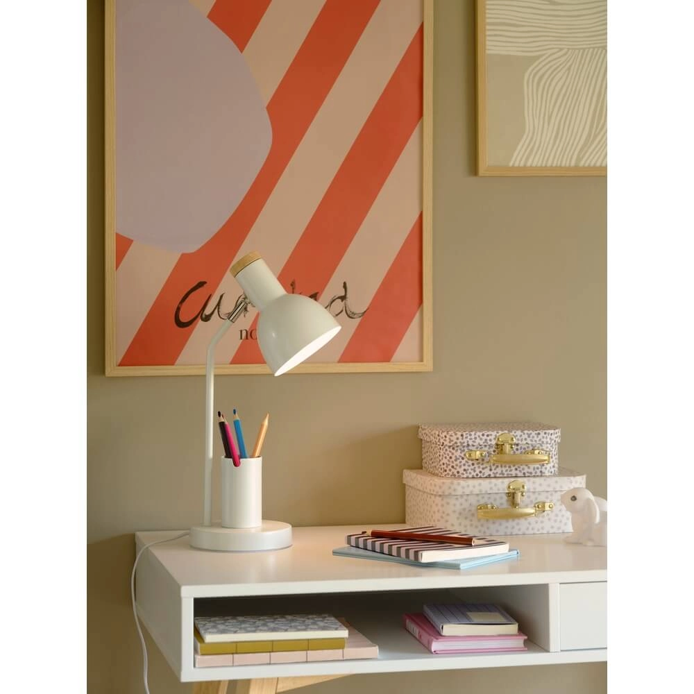 Lampe de bureau blanche Devone avec porte-plume Nordlux 5704924024542