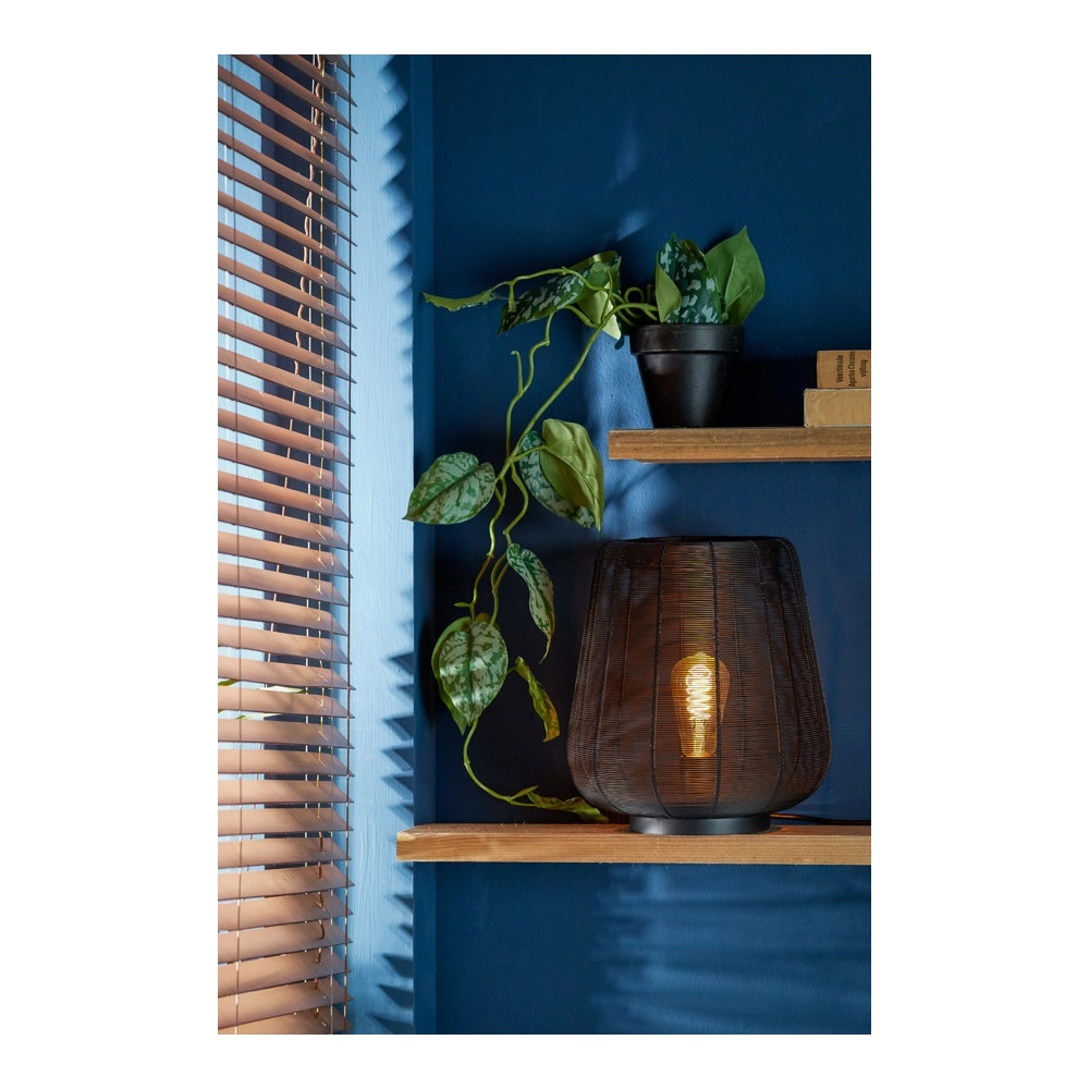 Lampe de table noire Adeta Ø 29cm Light & Living 8717807600938