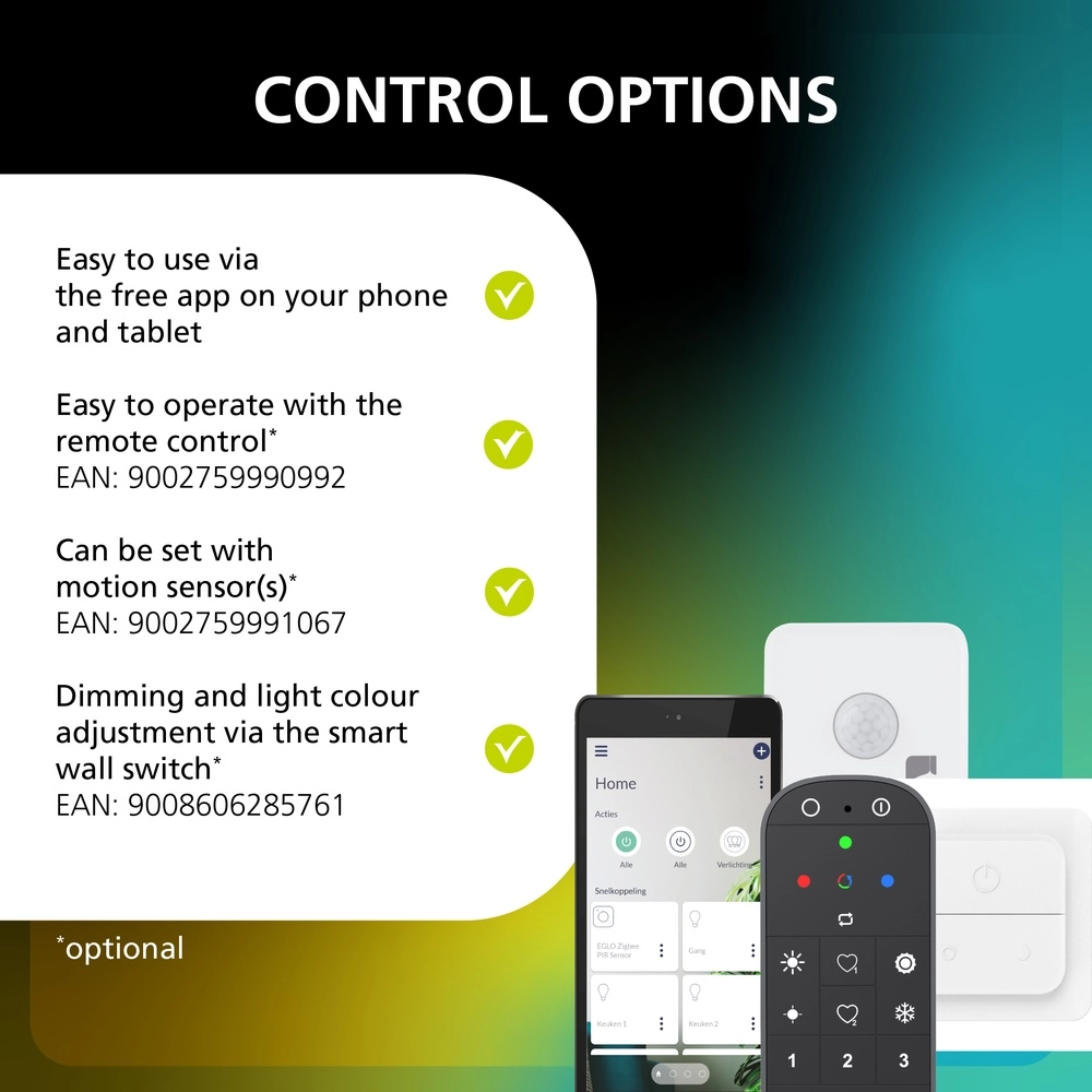 Lampe suspendue intelligente Kokomo-Z avec un look campagnard Eglo 9008606262090