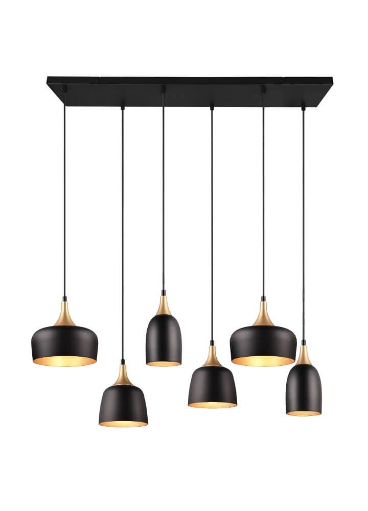 Lampe suspendue design Chiraz noir 6 lumières Trio 4017807566864
