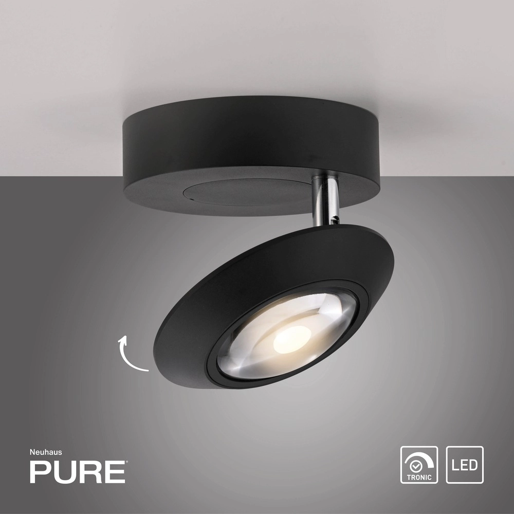 Spot LED au plafond Pure Oculis Black Pearl Paul Neuhaus 4012248397053