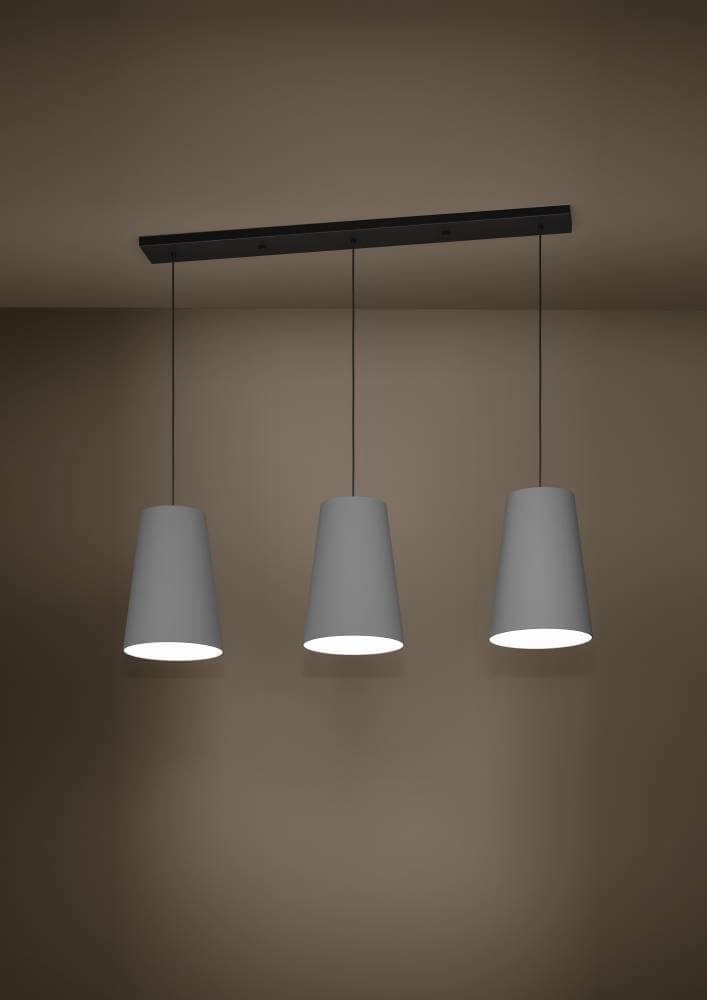 Lampe suspendue pour salle à manger Petrosa avec capuche grise Stars of Light 9008606238156